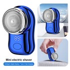 Men Electric Razor USB Rechargeable Electric Shaver Pocket Travel Shaver(Blue)