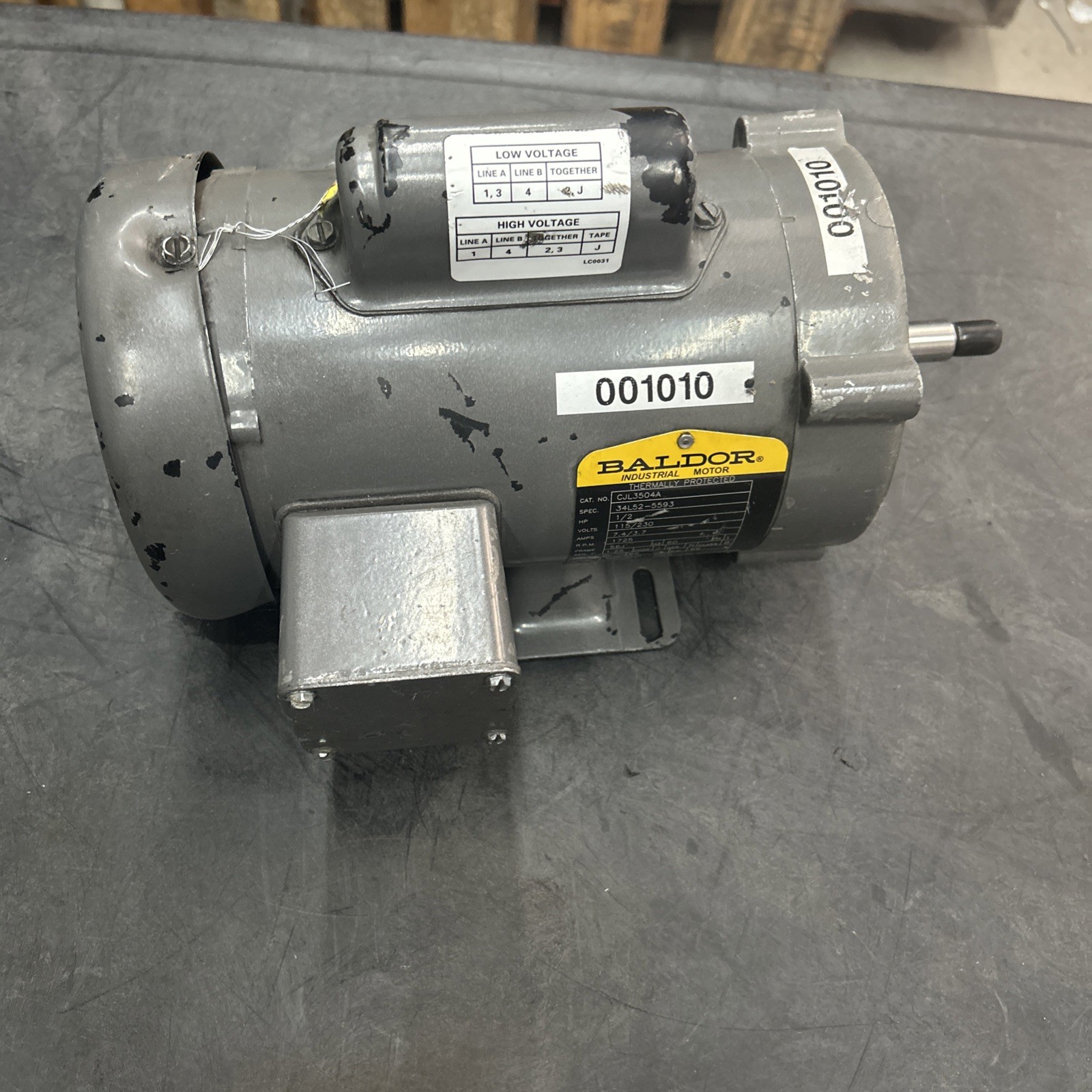 CJL3504A ABB BALDOR Motor 1/2HP 1725 Rpm
