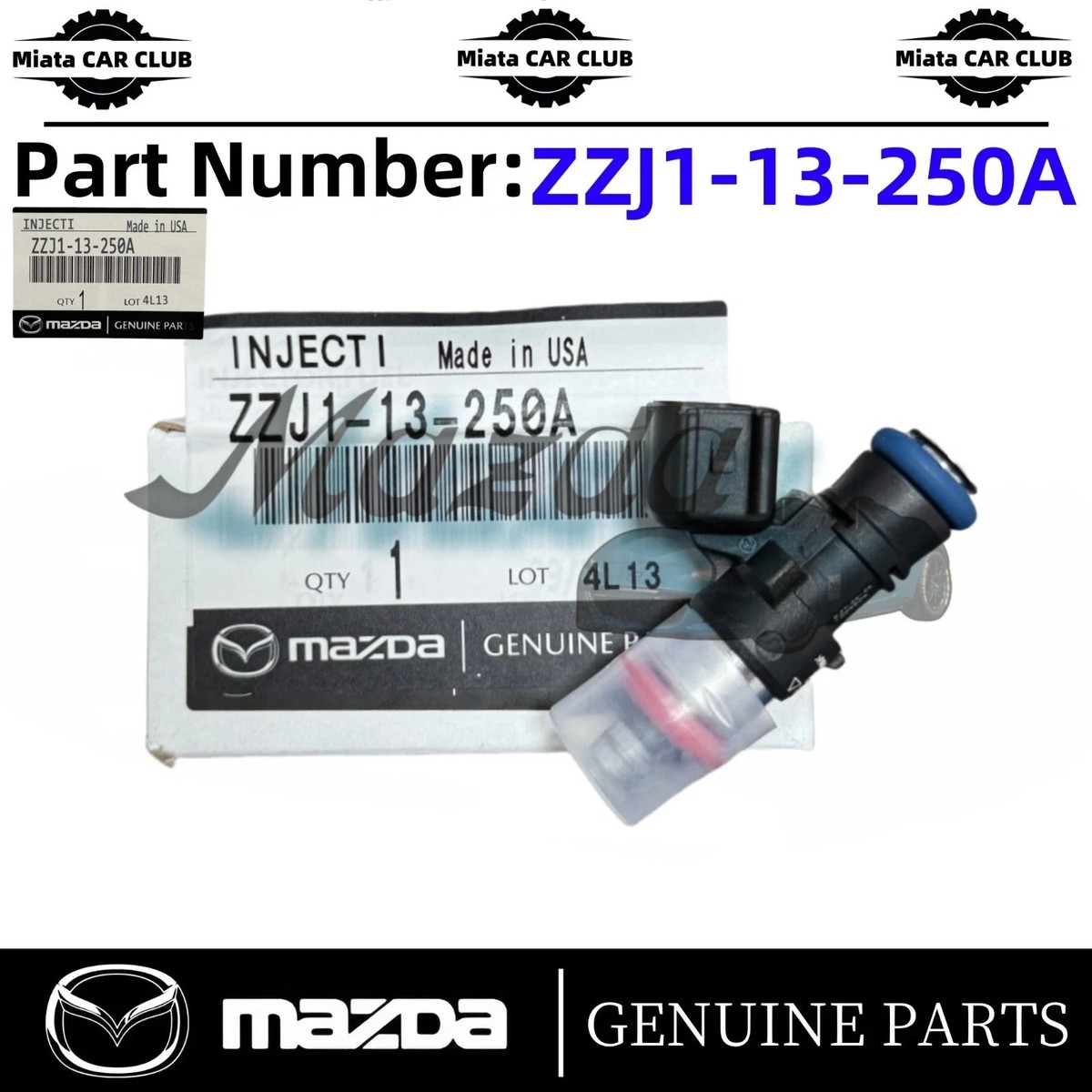 OEM Mazda V6 Fuel Injector Assembly 2007-2015 CX-9 Mazda6 ZZJ1-13