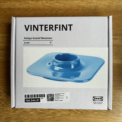 Gustaf Westman x IKEA VINTERFINT Teelichthalter, hellblau 13,5 cm x 3 cm