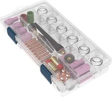 TIG Welding Torch Stubby Gas Lens #12 Pyrex Glass Cup Kit 71pcs For WP-17/18/26