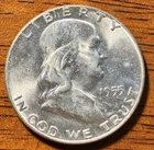 1955 Franklin Half Dollar 90% Silver - Beautiful Coin!