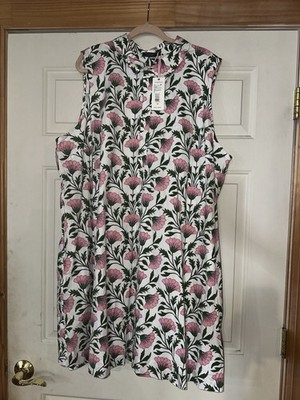 Vineyard Vines Women's 3X Poplin Popover Harper Floral Print Dress NWT