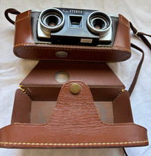 Vintage Kodak Stereo Camera with Double Anaston 35mm Lenses  Leather Case