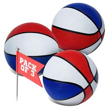 Botabee Red, White and Blue Mini Basketball Pack of 3 Red, White, Blue , Red