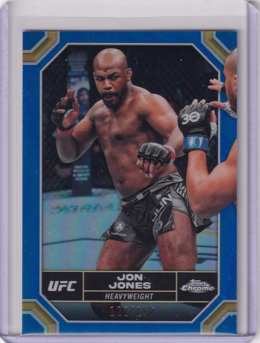 2024 Topps Chrome UFC - Jon Jones Blue Refractor #122/150 !!