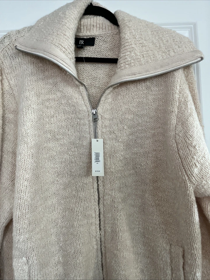 Suéter de lana de alpaca XXL para mujer Banana Republic nuevo con etiquetas $175 manga marfil Foto 2 de 4