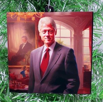 Bill Clinton President of the USA Christmas Ornament