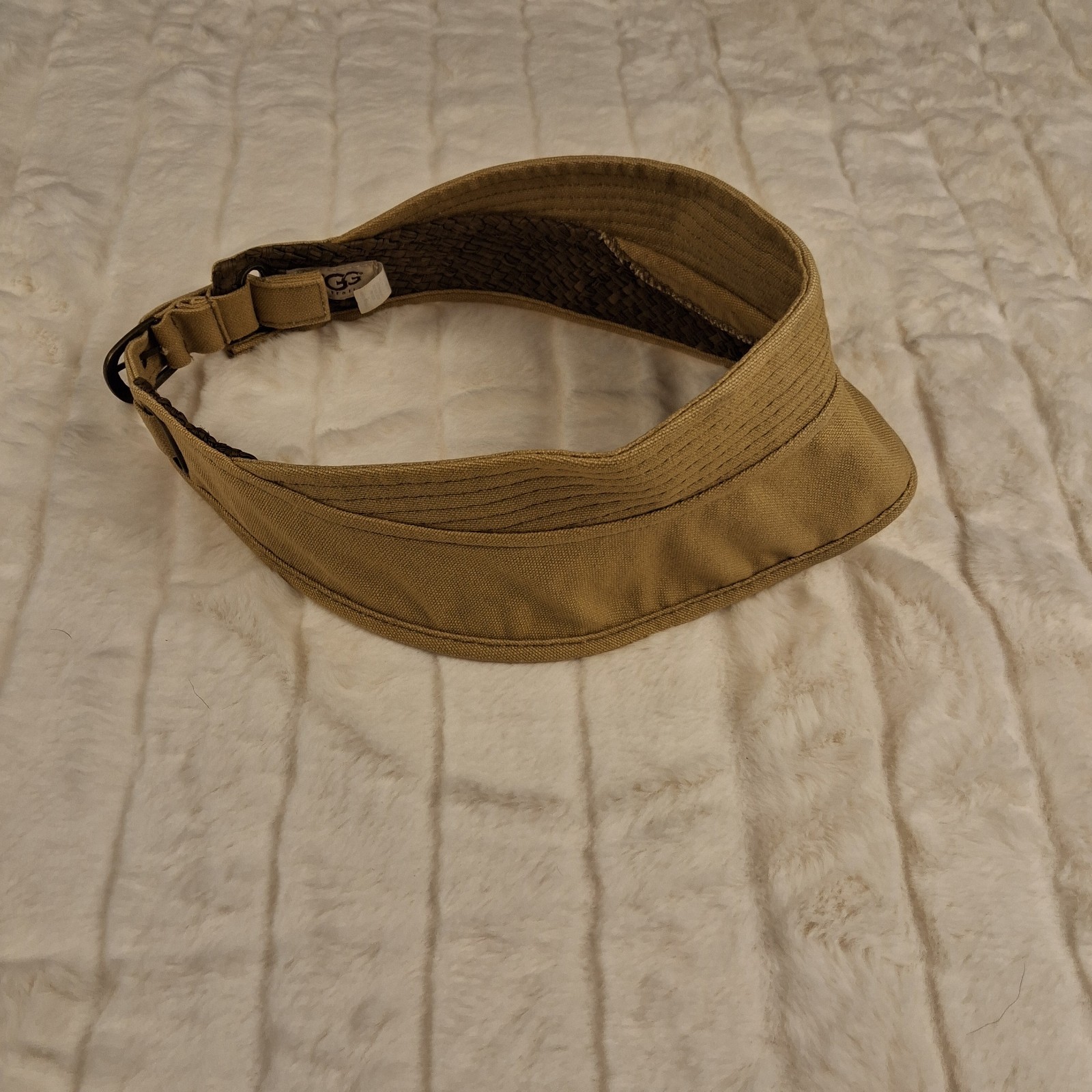 UGG Adjustable Tan Visor Baseball Hat Summer Sun … - image 3