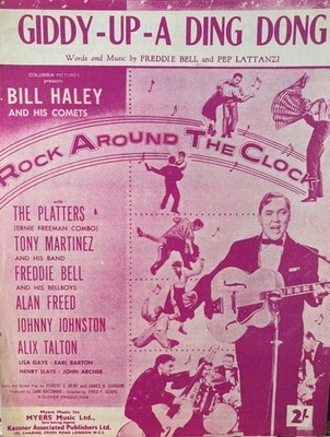 Giddy-Up-A Ding Dong by Bill Haley & His Comets Vintage Rare Sheet Music 1956
