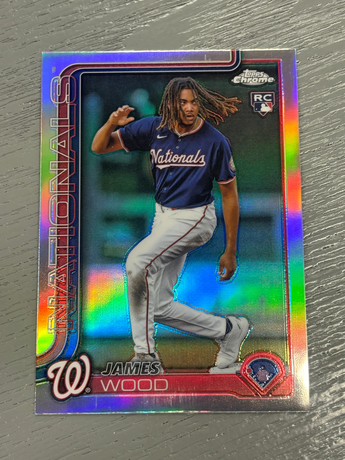 2025 Topps Chrome James Wood #132 RC Image Variation SP