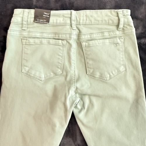 Tractr Mid Rise Skinny Fray Hem Denim Jeans Green & Dove Lot of 2 Girls 12 NEW - Picture 16 of 18
