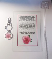 MUTTERTAG? Grabkarte im Format A6 mit Gedicht & Halter & passendem Schlüsselanhänger