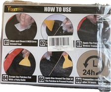 Adhesive Trampoline Patch Repair Kit, 2 Square  2 Rectangular  2 Round...