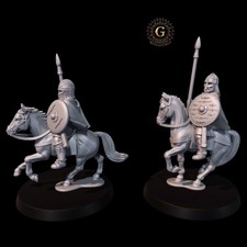 Armoured Vendel Cavalry With Spears 28mm Wargames and Diorama Miniatures
