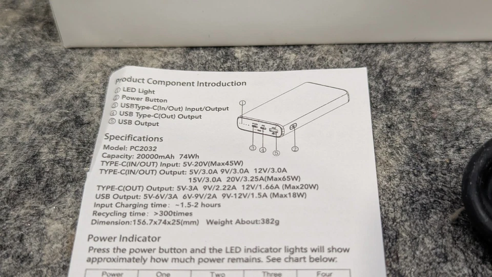2 x Tomax 20,000mAh Ultra-FAST Power Bank 65W, 3 Ports Laptop + Tablet + Phone - Image 4 of 4