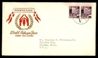 Mayfairstamps Denmark FDC pair world refugee year First Day Cover aaz_04117