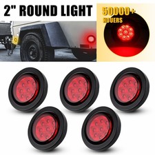 5pcs 2 Inch Dot Red Trailer Round 9 Led Marker Lights For Truck Rv With Grommet 5pcs 2 Inch Dot Red Trailer Round 9 Led Marker Lights For Truck Rv With Grommet