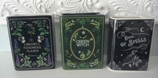 Book Shaped Vase Ceramic Flower Plant Holder Gift 3D Black Green Witch Gothic