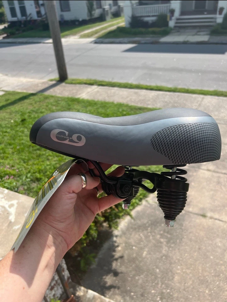 Sunlite Cloud 9 Black Bicycle Suspension Cruiser Saddle Gel Foam Bike Seat NEW - Image 3 of 4