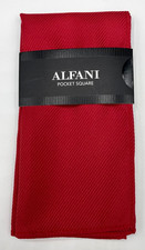 ALFANI Men's 100 Polyester Pocket Square  Solid Red  MSRP: 35.