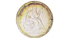 1855 seated liberty quarter partial liberty