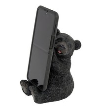 Black Bear Figurine Cell Phone Holder, 5.75-inches 4957 