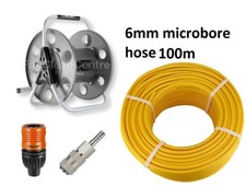  Window Cleaning Claber Metal Hose Reel & 100m 6mm Microbore Hose-plus fittings