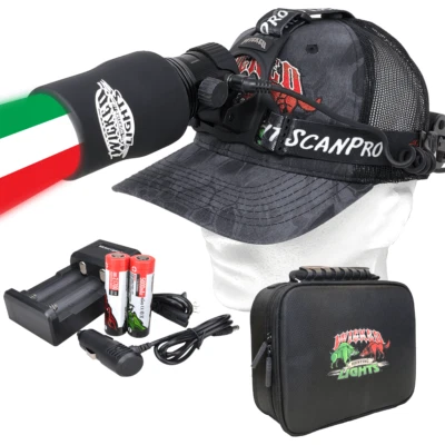 Wicked Lights ScanPro iC GEN4 3-Color-In-1 (Green, Red, White) Hunting Headlamp