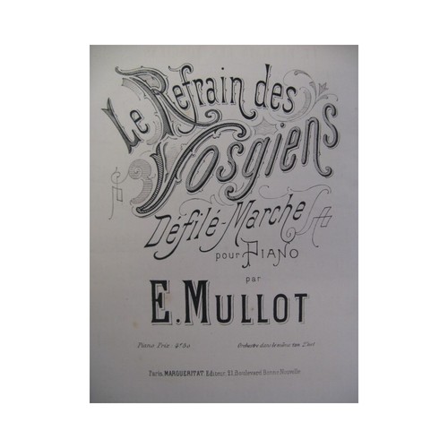 Mulot E. il Coro Di Vosges Piano C.