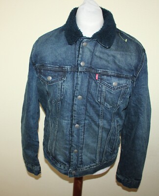 LEVI'S HERREN Jeansjacke TEDDY FELL ca GR M DENIM JEANS JACKE