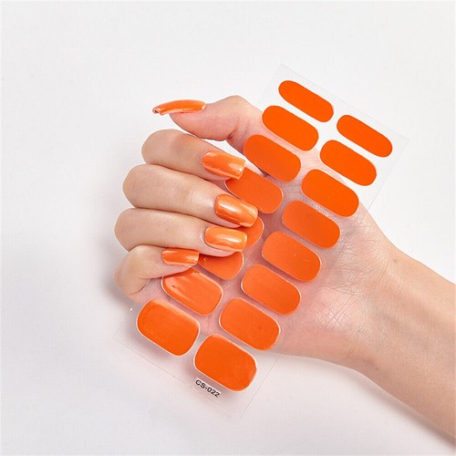 16 strisce adesivi unghie gel semi-curati lampada UV richiesti avvolgimenti gel UK - Foto 12 di 43