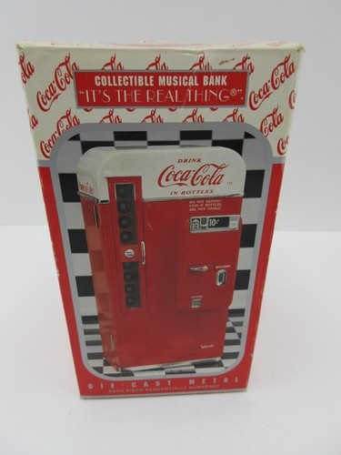 Rare Coca Cola Die Cast Metal Musical Bank - Plays Its The Real Thing - Video - Picture 14 of 15