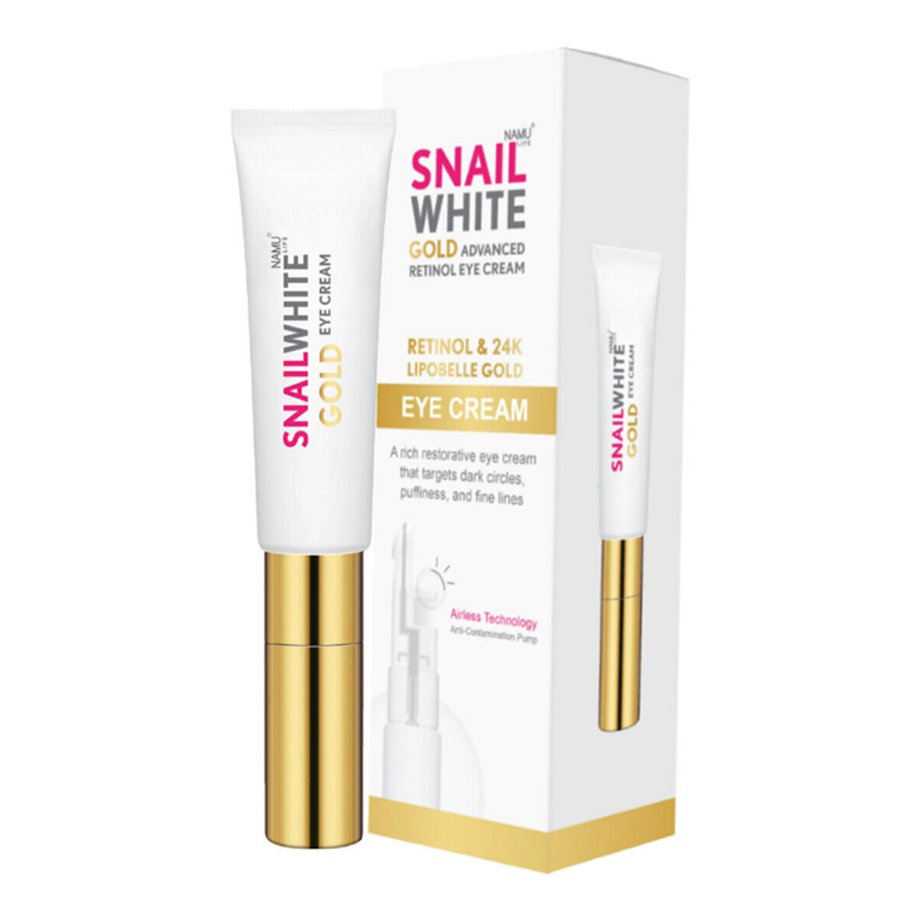 Eye Cream Snail White Gold Advanced Retinol Reduce Wrinkles Around The Eyes15ml.-image