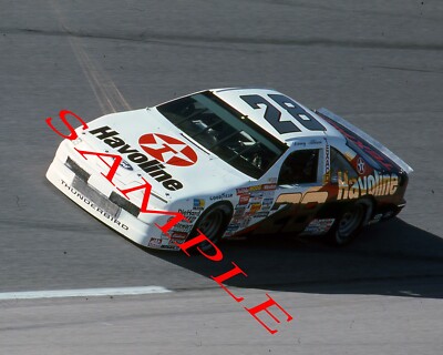 DAVEY ALLISON 1989 #28 TEXACO HAVOLINE FORD RACING ON TRACK 8X10
