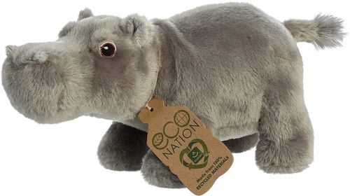 Aurora - Eco Nation - 10.5" Hippopotamus Responsibly Made Stuffed Animal - Picture 3 of 5
