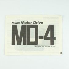 Nikon MD-4 Motor Drive Instruction Manual - Original Booklet - English