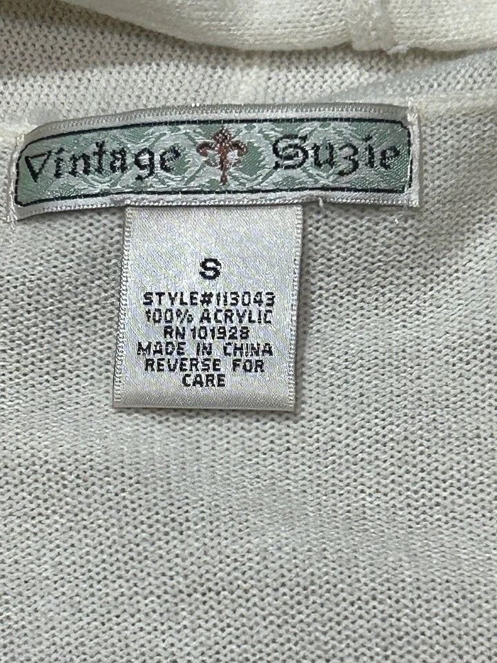 Camisa/cardigan vintage & Suzie para mujer talla pequeña multicolor a rayas clásico Foto 2 de 4