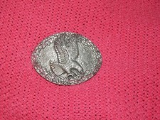 Pewter belt buckles.Eagle and steer skull.