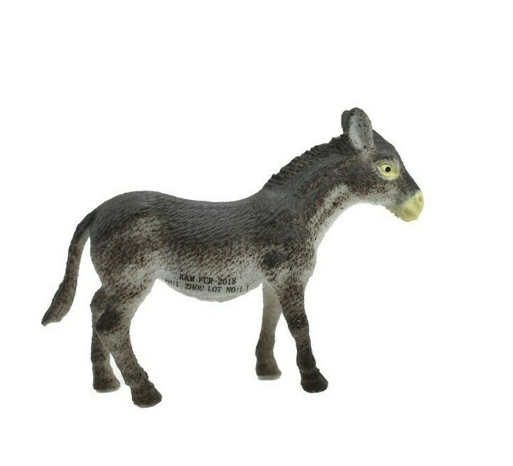 Donkey, Plastic Toy Animal, Realistic Figure, Farm Model, Replica