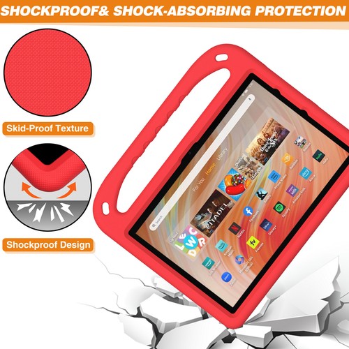 For Amazon Kindle Fire HD 10/HD 10 Plus 2023 2021 Handle EVA Tab Kids Safe Case - Picture 82 of 130