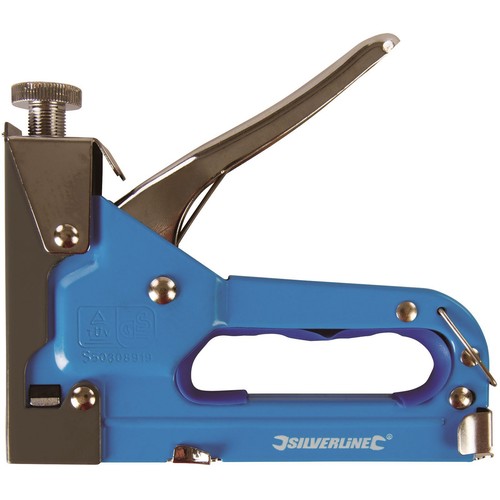 SILVERLINE 3IN1 STAPLE GUN 614mm FIRES STAPLES, CABLE STAPLES