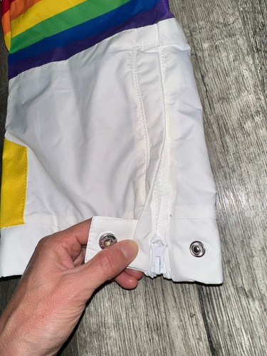 NWT Girls Medium Tipsy Elves Sunrise Rainbow White Shredder Snow Ski Suit - Picture 5 of 23