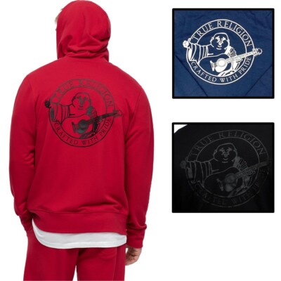 【TRUE RELIGION】★パーカー★ LLIC BUDDHA ZIP HOODIE True Religion Men's Buddha Back Logo Full Zip-Up Hoodie