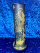 Vase VENISE signé DEVEZ pate de verre art deco gravé à l'acide daum gallé