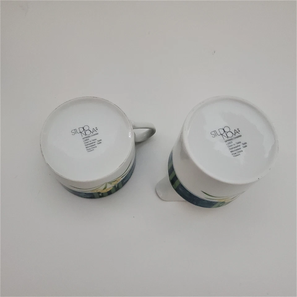 Lote de cinco xícaras e creme Studio Nova Spring Charm L3303. FRETE GRÁTIS - Imagem 3 de 4