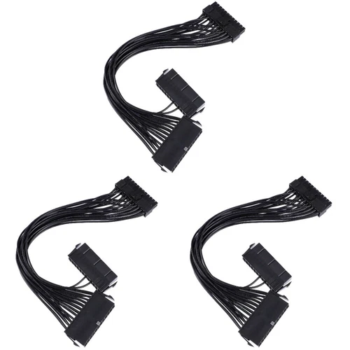  Set of 3 Stromkabel 24-poliges Netzkabel Stromversorgungsleitung