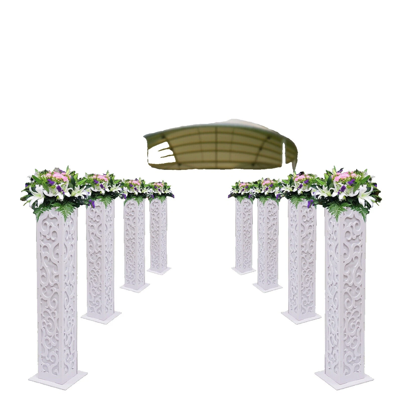 White PVC Wedding Centerpieces & Table Décor