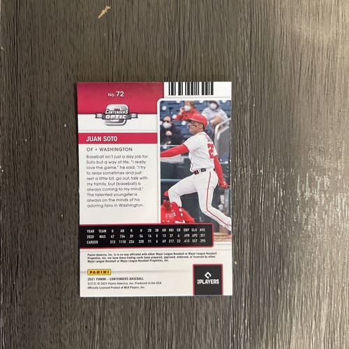 2021 Panini Contenders Optic Baseball-Juan Soto-#72 - Picture 2 of 2