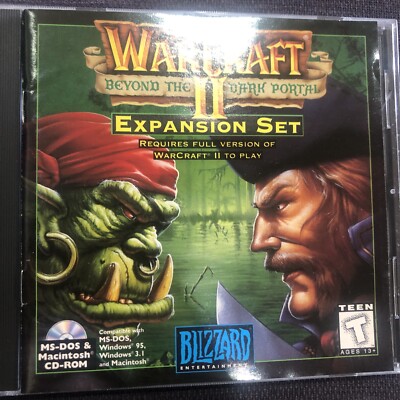 WarCraft II (2) Beyond the Dark Portal Expansion Set Blizzard CD-Rom PC 1996